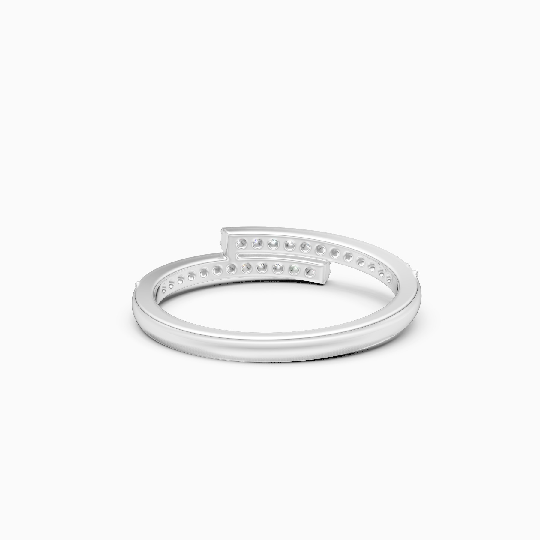Double Row Diamond Band Ring in Rose Gold